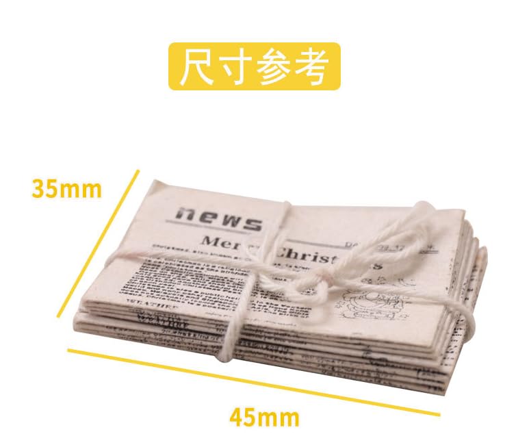 2 Set 1:12 Scale Mini Newspapers Set-Realistic 9-Color Miniature Newsprints and Vintage Bundle for minitures