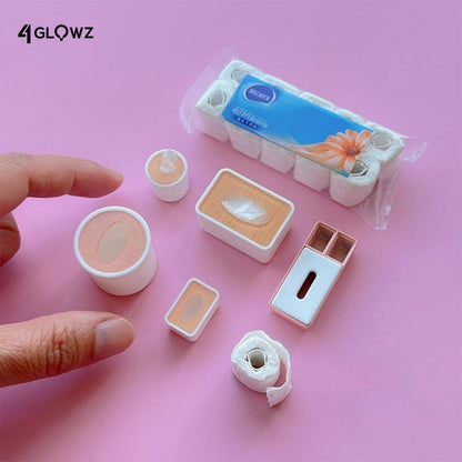 1:12 Dollhouse Miniature Tissue Box Set - Add a Realistic Touch to Your Dollhouse Decor